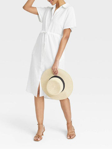 2024 New POLO Tie Simple Tie With Solid-Colored Cardigan Dress